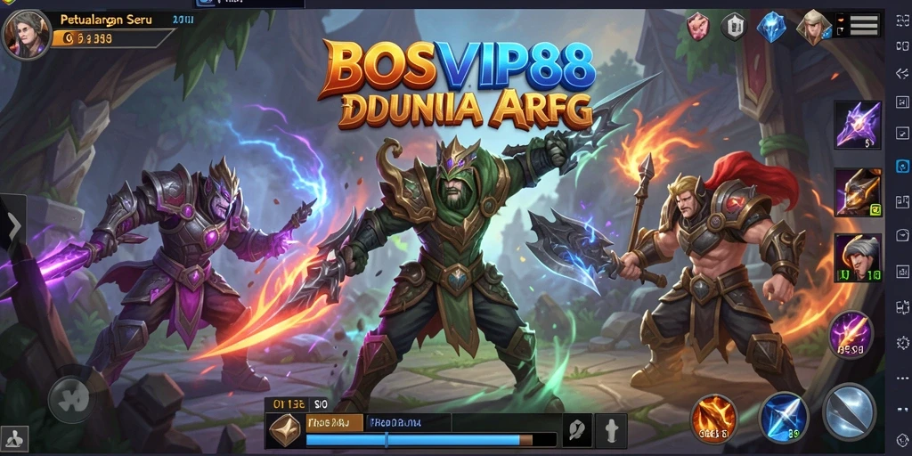 Screenshot BOSVIP88 menampilkan aksi seru dalam gameplay ARPG.
