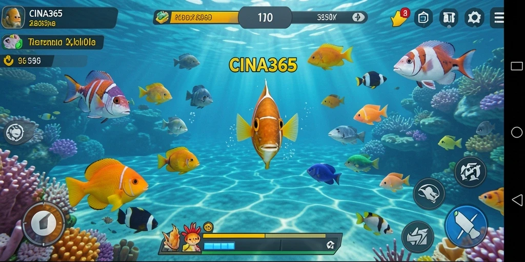 Gameplay CINA365 yang menegangkan dan seru dalam tembak ikan.