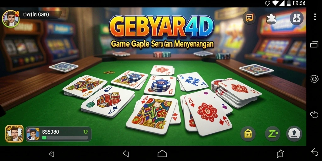 Screenshot GEBYAR4D menunjukkan pemain sedang menikmati permainan Gaple.