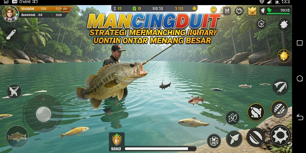 Tampilan gameplay strategis MANCINGDUIT yang penuh warna.