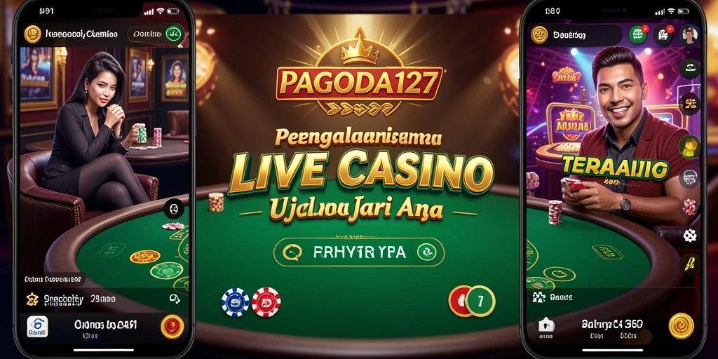 Screenshot utama PAGODA127 menampilkan dealer mengocok kartu dalam permainan Live Casino.